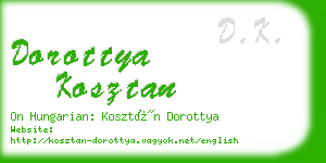 dorottya kosztan business card